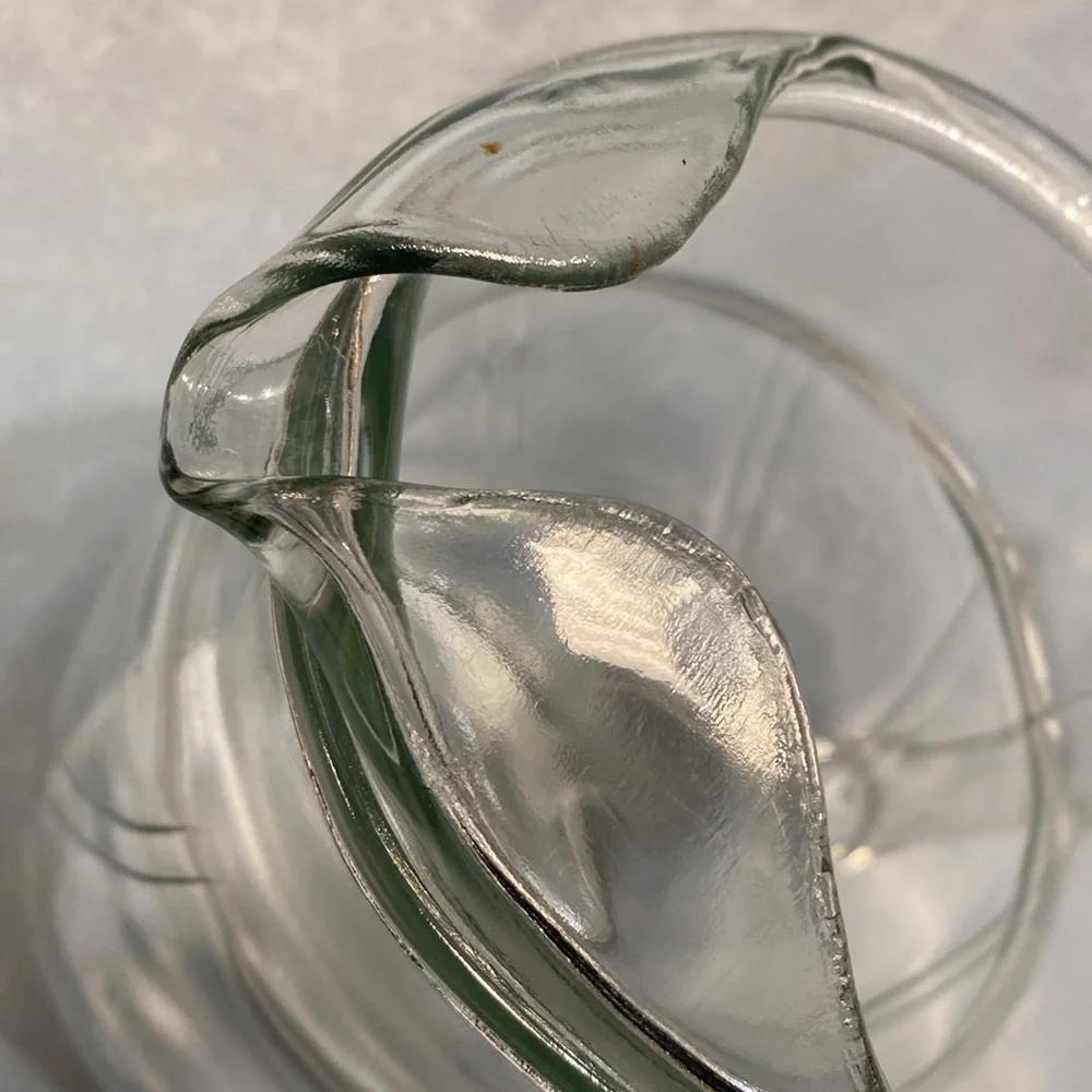 Indiana glass Double Swirl Smooth Finish 1960's Water Pitcher Clear Glass
